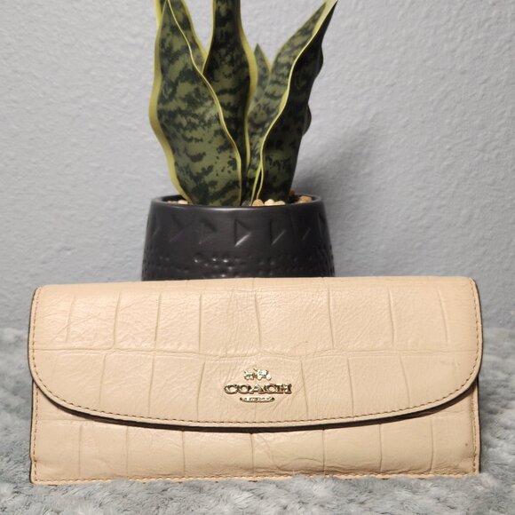 Coach Handbags - Authentic Coach Soft Croc Embossed Leather Wallet - PRICE IS FIRM